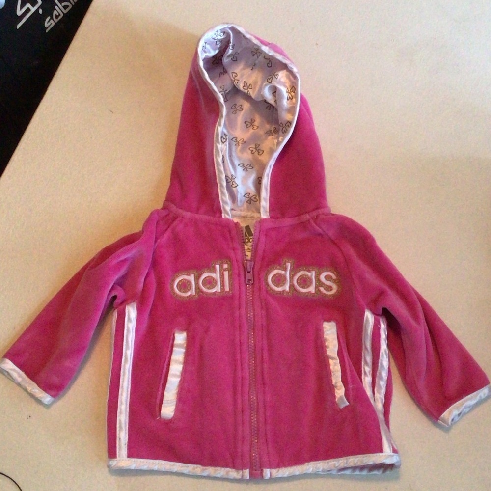 Adidas Kids Fuchsia Hoodie